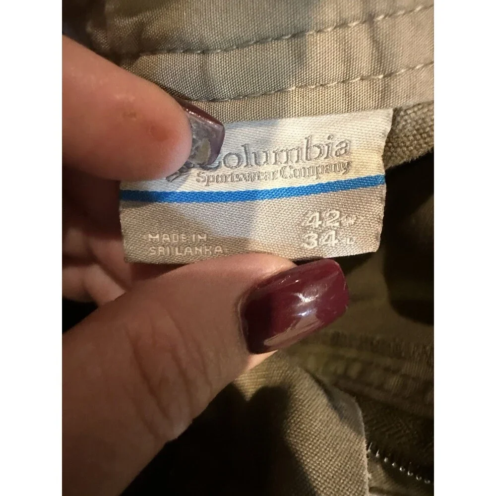 Columbia Sportswear Men’s 42x34 Outdoor Utility Pants — Khaki — 100% Cotton